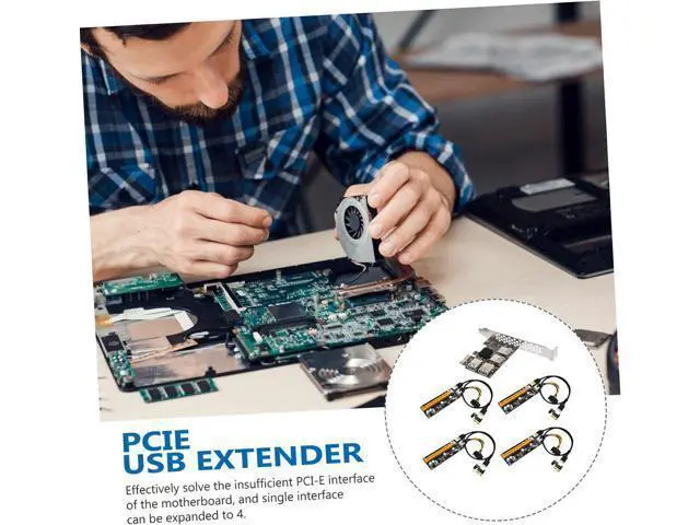 Alt view image 6 of 7 - Pci-e to USB Expansion Card to Pci-e Riser Adapter for Mining Easy Installation with High Reliability Play Design for Gpu Connectivity