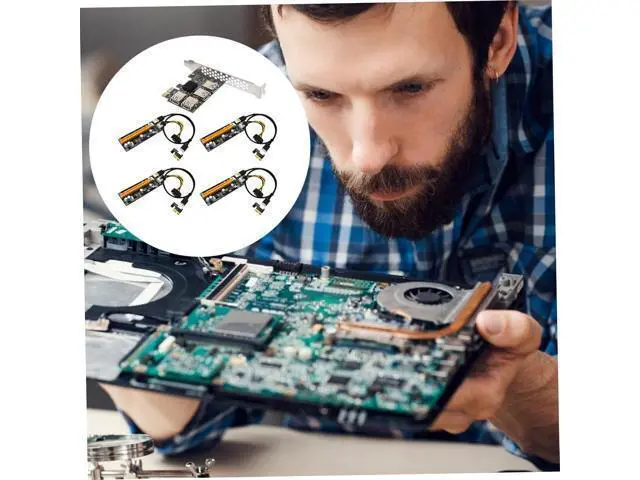 Alt view image 7 of 7 - Pci-e to USB Expansion Card to Pci-e Riser Adapter for Mining Easy Installation with High Reliability Play Design for Gpu Connectivity