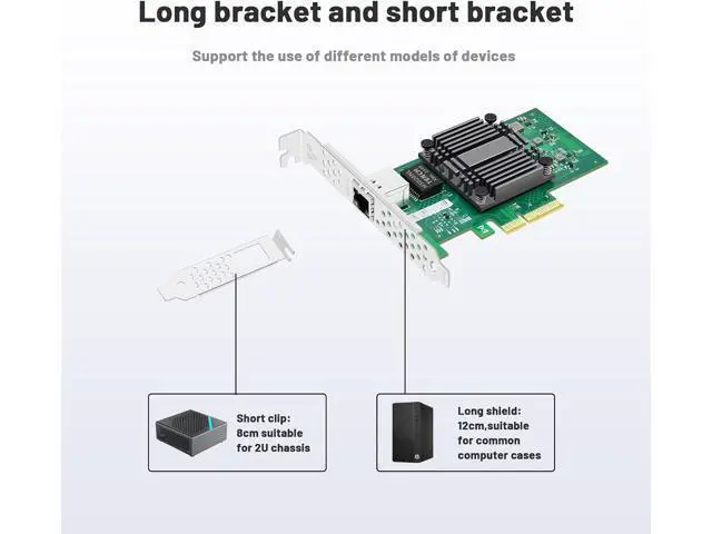 Alt view image 4 of 7 - 10 Gb Network Card with Marvell AQC107 Chip Single Port,PCIE Ethernet Card Network Adapter 1 RJ45 Port LAN Network Adater Controller Support WOLPCIE X4