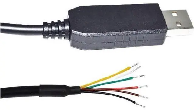 Main image of F&T>D*I FT232RL USB to RS485 6 CORE 6P WE Converter Serial Communication Cable Compatible USB-RS485-WE-1800-BT GND Data A+ B- 120R(1.8M,Black USB Case)