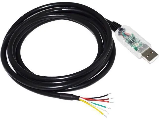 Alt view image 4 of 4 - F&T>D*I FT232RL USB to RS485 6 CORE 6P WE Converter Serial Communication Cable Compatible USB-RS485-WE-1800-BT GND Data A+ B- 120R(1.8M,Black USB Case)