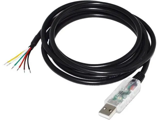 Alt view image 2 of 4 - F&T>D*I FT232RL USB to RS485 6 CORE 6P WE Converter Serial Communication Cable Compatible USB-RS485-WE-1800-BT GND Data A+ B- 120R(1.8M,Black USB Case)
