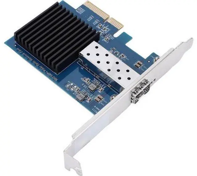 Alt view image 2 of 7 - Diyeeni 10Gbps PCIe Network Card, Fiber Optic NIC Single SFP Port, PCI Express X4 Server Workstation Network Adapter, Support 10GBASE LRSR IEEE 802.3ae, PXE Boot Wake on LAN