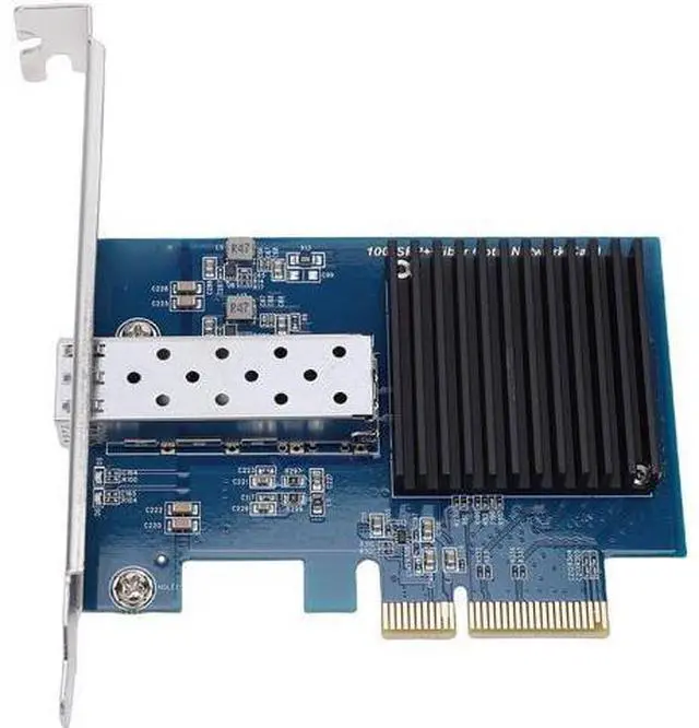 Alt view image 3 of 7 - Diyeeni 10Gbps PCIe Network Card, Fiber Optic NIC Single SFP Port, PCI Express X4 Server Workstation Network Adapter, Support 10GBASE LRSR IEEE 802.3ae, PXE Boot Wake on LAN