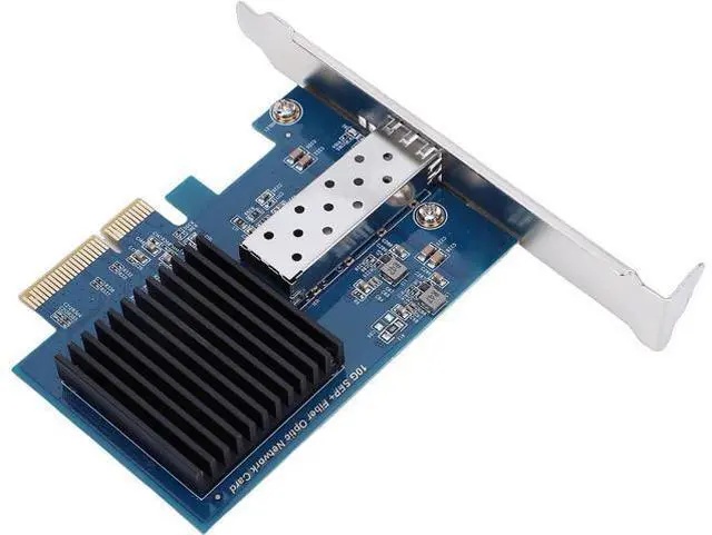 Alt view image 4 of 7 - Diyeeni 10Gbps PCIe Network Card, Fiber Optic NIC Single SFP Port, PCI Express X4 Server Workstation Network Adapter, Support 10GBASE LRSR IEEE 802.3ae, PXE Boot Wake on LAN