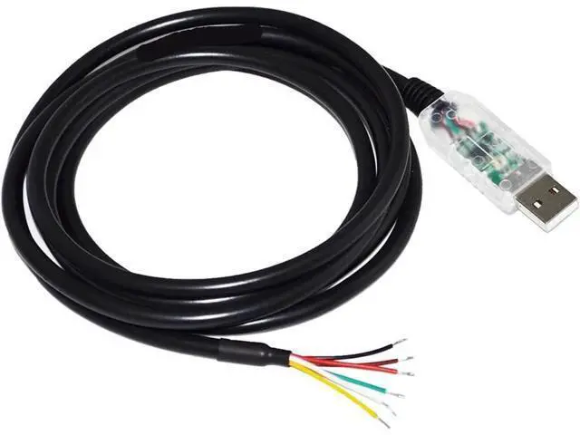 Alt view image 3 of 5 - Industrial F&T>D*I FT232RL CHIP USB to RS485 Converter 6 CORE 6PIN WE Communication Cable GND Data A+ B- 120R USB-RS485-WE-5000-BT(5M,Transparent USB Case)