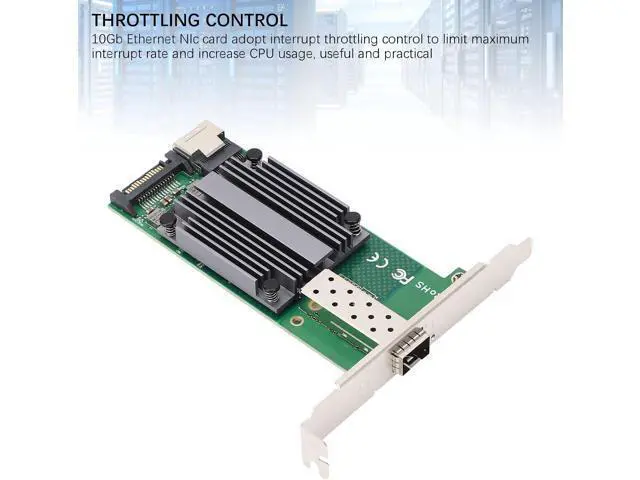 Alt view image 2 of 7 - Ethernet NIC Card, M.2 to 10Gb Ethernet Network Adapter B M Key 82599 1 Sfp Industrial Network Card for Server and Control Systems Win8 10 and More Supported
