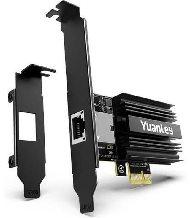 Main image of 10G PCIe Network Card, YuanLey 10G Base-T Ethernet Card with Marvell AQC113 Conrtoller, PCIE to 10Gb RJ45 Ethernet Adapter NIC Compatible with PCI Express X1,X4,X8,X16, for Windows 10/11, Linux OS