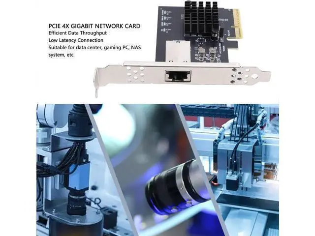 Alt view image 4 of 7 - PCIe 4X Gigabit Network Card, 10Gbps Ethernet Adapter with RTL8127AT Controller for Desktop Server PC NAS Data Center