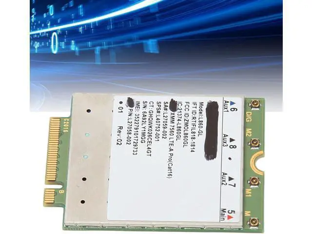 Alt view image 4 of 7 - L860 GL Network Card, M.2 Adapter, 1Gbps DL 150Mbps UL, Full Band LTE Support, Easy Plug and Play for Win Laptop