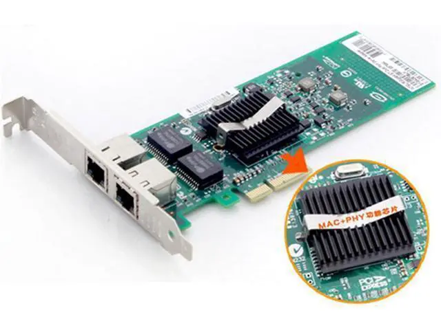 Alt view image 4 of 6 - Dual-port Gigabit Ethernet Server Adapter PCI-E Gigabit Ethernet Dual port E1G42ET