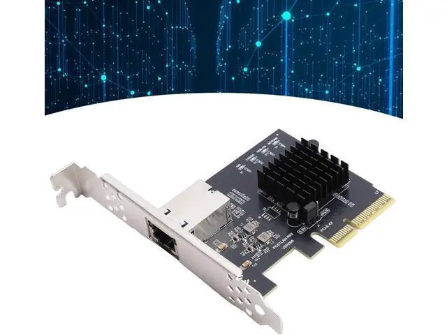 Alt view image 2 of 7 - PCIe 4X Gigabit Network Card, 10Gbps Ethernet Adapter with RTL8127AT Controller for Desktop Server PC NAS Data Center