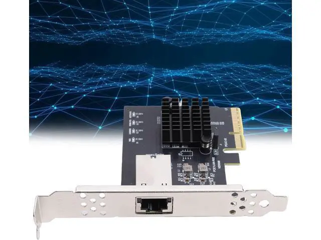 Alt view image 3 of 7 - PCIe 4X Gigabit Network Card, 10Gbps Ethernet Adapter with RTL8127AT Controller for Desktop Server PC NAS Data Center