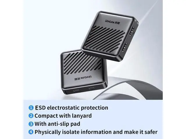 Alt view image 6 of 7 - USB Switch for 1 Laptop and 1 Desktop Share Mouse & Keyboard, Driver Free, Cross Screen Switching, for Mac Windows Linux Cross System Switching