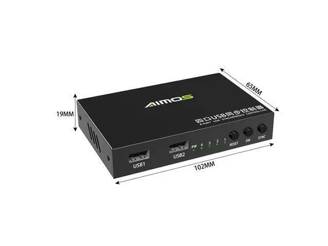 Alt view image 2 of 7 - DNF Game Control Synchronizer - 4/8-Port USB Synchronizer, USB Keyboard Mouse Sync Controller, DNF Multi-Open Synchronizer/Sharer, for Game Tudios, Offices(4 Ports)