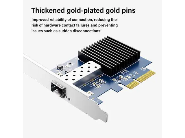 Alt view image 2 of 7 - Stable 10G Opt Networking Card PCIe3.0 4X Slot Metal Heat Sink Professional Servers Cluster SFP+ Fiber Ethernet Adapter