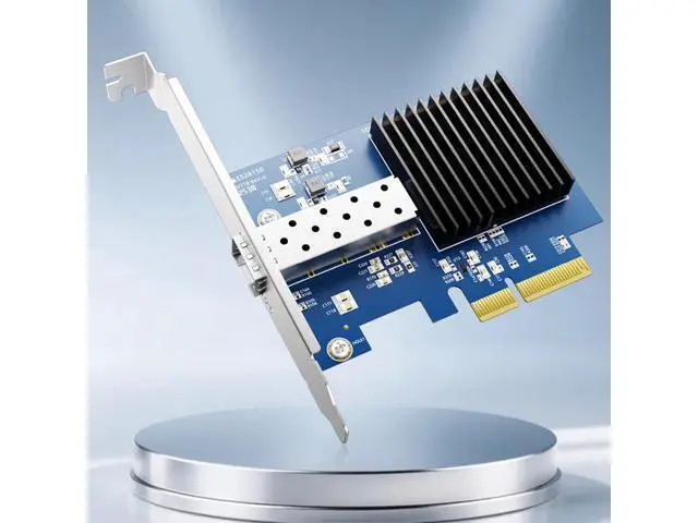 Alt view image 3 of 7 - Stable 10G Opt Networking Card PCIe3.0 4X Slot Metal Heat Sink Professional Servers Cluster SFP+ Fiber Ethernet Adapter
