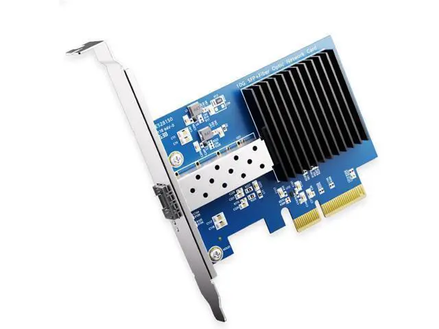 Alt view image 7 of 7 - Stable 10G Opt Networking Card PCIe3.0 4X Slot Metal Heat Sink Professional Servers Cluster SFP+ Fiber Ethernet Adapter
