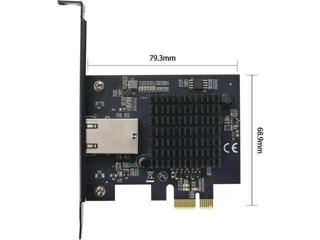 Alt view image 6 of 7 - Single Port RJ45 Networking Card PCIE Adapter 1G / 2.5.0G / 5.0G / 10Gbps Gigabit Ethernet Card