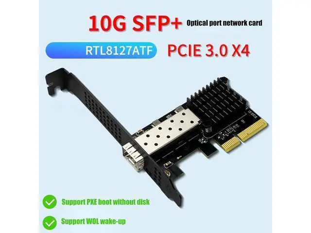 Alt view image 4 of 7 - 10G SFP+ Ethernet Card, PCIe Adapter with Single Port, Supports Wake on LAN and Large Frame, for Server Workstation NAS
