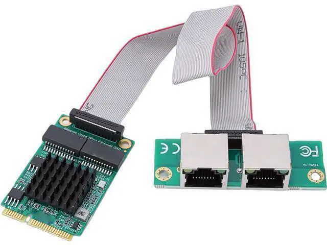 Alt view image 7 of 7 - Fabater Mini PCIe Gigabit Ethernet Adapter, 10 100 1000Mbps RJ45 Dual Port Network Card for Industrial PCs and Single Board Computers, Support I350 Controller