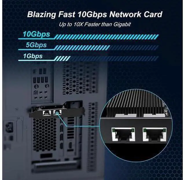 Alt view image 2 of 7 - 10G Network Card Dual RJ45 Port, YuanLey 10G Base-T Ethernet Card with Intel X540 Conrtoller, PCIE to 10Gb RJ45 Ethernet Adapter NIC Compatible with PCI Express X8,X16, for Windows, Linux OS, VMware