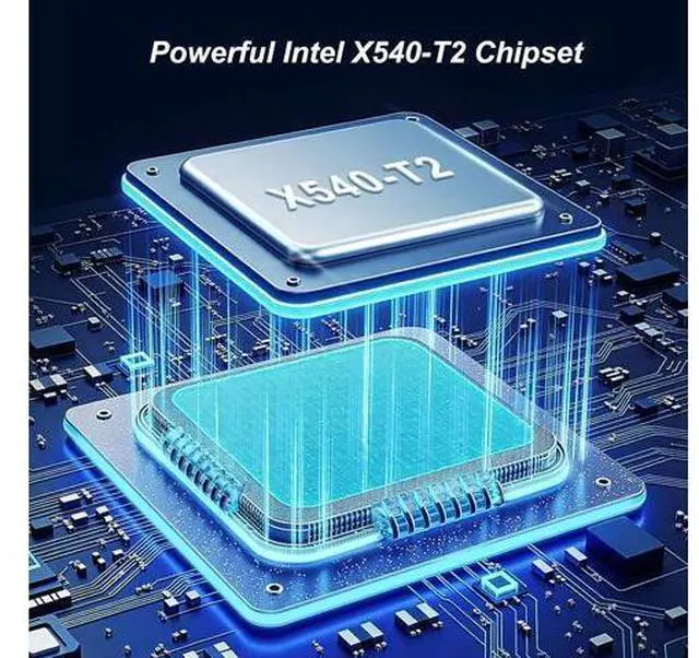 Alt view image 4 of 7 - 10G Network Card Dual RJ45 Port, YuanLey 10G Base-T Ethernet Card with Intel X540 Conrtoller, PCIE to 10Gb RJ45 Ethernet Adapter NIC Compatible with PCI Express X8,X16, for Windows, Linux OS, VMware