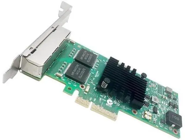 Alt view image 6 of 7 - 4-Port Gigabit Network Card, PCIe x4, RJ45 Ethernet Adapter, 1Gb/s I350AM4 Chipset