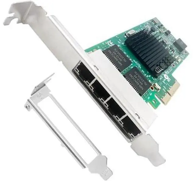 Alt view image 5 of 7 - 4-Port Gigabit Network Card, PCIe x4, RJ45 Ethernet Adapter, 1Gb/s I350AM4 Chipset