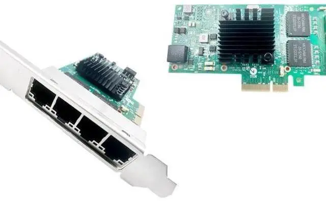 Alt view image 7 of 7 - 4-Port Gigabit Network Card, PCIe x4, RJ45 Ethernet Adapter, 1Gb/s I350AM4 Chipset