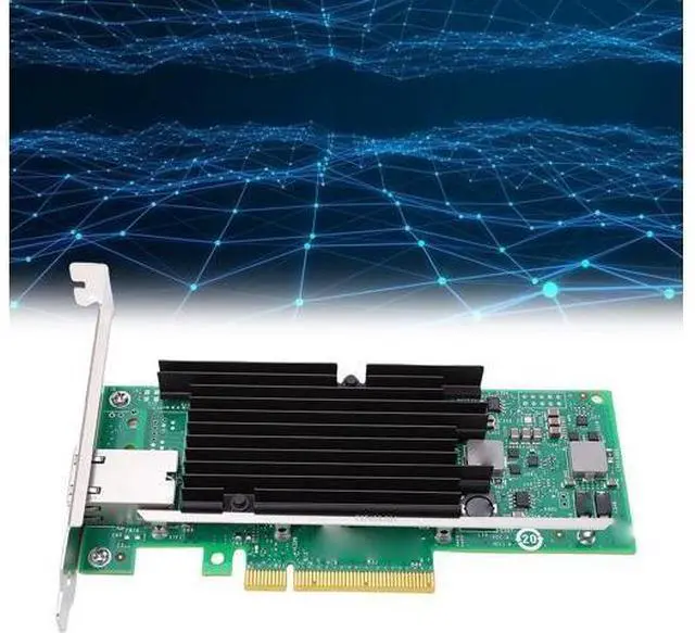 Alt view image 2 of 7 - Yunseity 10Gb PCIE Network Card, X540 T1 Controller Single RJ45 Port Ethernet Adapter 100MbE, with ligent Offload Technology, for VMware