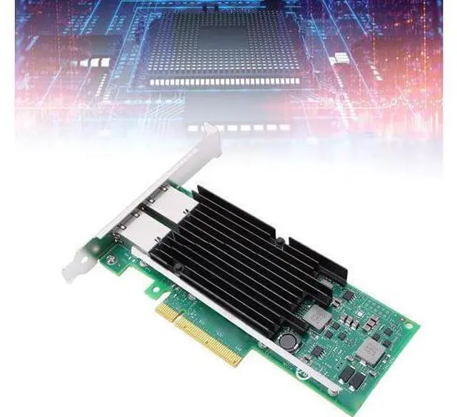 Alt view image 4 of 7 - ciciglow X540T2 Dual Port 10 G b E Network Card, PCIe 3.0 X8 RJ45 Ethernet Adapter with Profile Bracket, for W Server Data Center