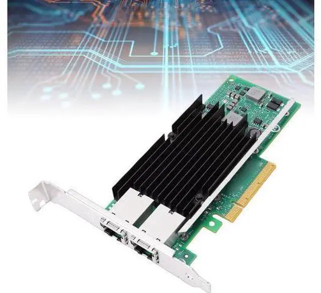 Alt view image 5 of 7 - ciciglow X540T2 Dual Port 10 G b E Network Card, PCIe 3.0 X8 RJ45 Ethernet Adapter with Profile Bracket, for W Server Data Center