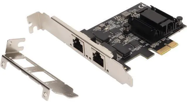 Main image of Dual Port PCIe Network Card, 2.5ase T PCIe Internet Adapter with RTL8125BG Chip, 2500 1000 100Mbps Ethernet Card for Desktops PC Servers, Wide Compatibility with d Linux