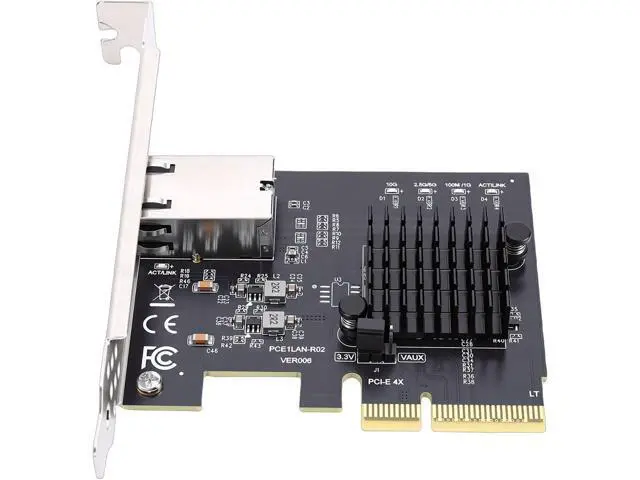 Alt view image 4 of 7 - Jiawu PCIe 4X Gigabit Network Card, 10Gbps Bandwidth Backward Compatible 10Gbps PCIe Network Card, 4X Ethernet Adapter with Low Profile Bracket for Desktop Server NAS