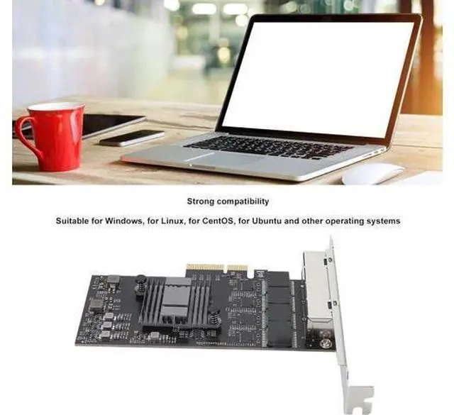 Alt view image 2 of 7 - 2.5Gb PCIe Network Card, 100/1000/2500Mbps Gigabit Ethernet Network Adapter with 8 LED Indicators, RJ45 PCI Express2.0 Ethernet Interface Adapter, for, for Linux, for