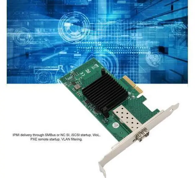 Alt view image 3 of 7 - PCIe Network Card 10000Mbps High Speed Gigabit Server Adapter with 82599EN Controller PCI Express X4 5.0GT SFP LC Optical Fiber for Win Server Linux VMWare ESXi