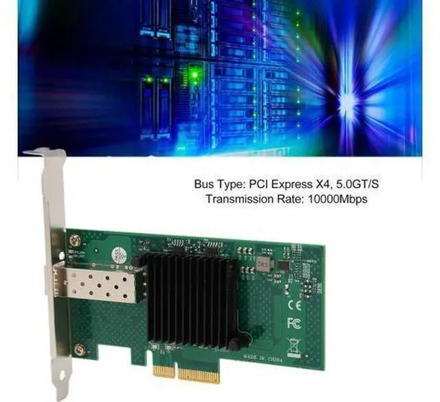 Alt view image 4 of 7 - PCIe Network Card 10000Mbps High Speed Gigabit Server Adapter with 82599EN Controller PCI Express X4 5.0GT SFP LC Optical Fiber for Win Server Linux VMWare ESXi