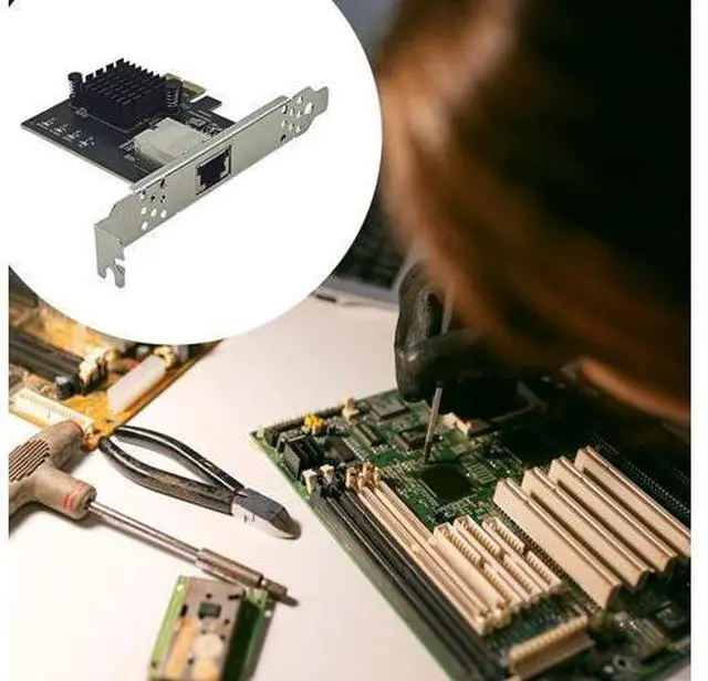 Alt view image 5 of 7 - 10 Gigabit Ethernet Networking Card pieceIE4.0 1X 10Gb RTL8127AT Chip Gigabit Ethernet pieceIE Adapter 10000Mbps for piece