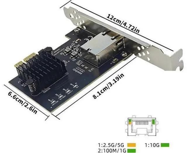 Alt view image 6 of 7 - 10 Gigabit Ethernet Networking Card pieceIE4.0 1X 10Gb RTL8127AT Chip Gigabit Ethernet pieceIE Adapter 10000Mbps for piece