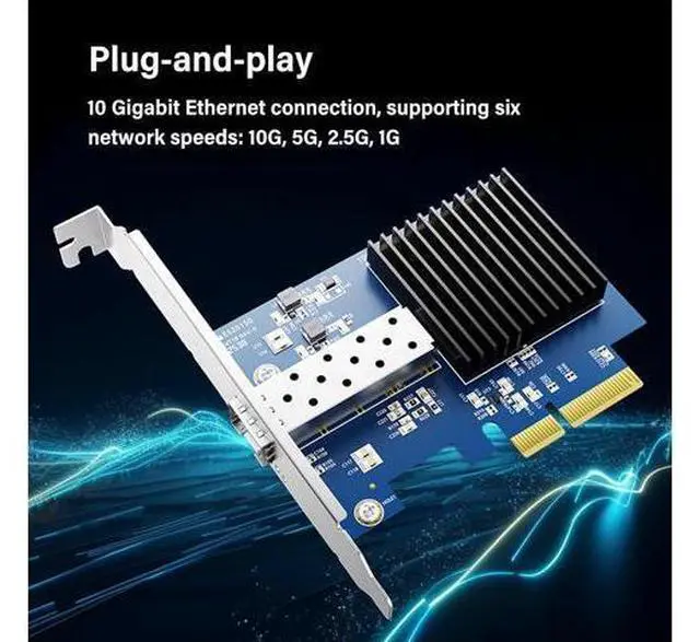 Alt view image 5 of 7 - 10G PCIe3.0 Fiber Networking Card SFP+ Port Fast Speed Servers Adapter for Data Center and Networking Attache Optimization SFP+ Fiber Ethernet Adapter