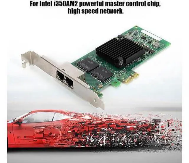 Alt view image 3 of 7 - I350 - T2V2 PCIe x1 Double Port Gigabit Ethernet Network Card, Server Network Adapter with Gold - Plated PCIe Interface, for Data Center and Enterprise Server Use