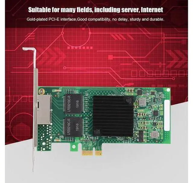 Alt view image 6 of 7 - I350 - T2V2 PCIe x1 Double Port Gigabit Ethernet Network Card, Server Network Adapter with Gold - Plated PCIe Interface, for Data Center and Enterprise Server Use