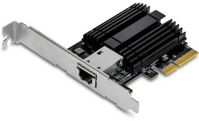 Main image of TRENDnet 10G PCIe Network Adapter, TEG-10GECTX, Convert a PCI Express Slot Into a 10 Gigabit Ethernet Port, 802.1Q VLAN Tagging, Windows and Windows Server Support