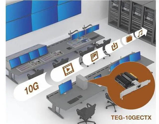Alt view image 6 of 7 - TRENDnet 10G PCIe Network Adapter, TEG-10GECTX, Convert a PCI Express Slot Into a 10 Gigabit Ethernet Port, 802.1Q VLAN Tagging, Windows and Windows Server Support