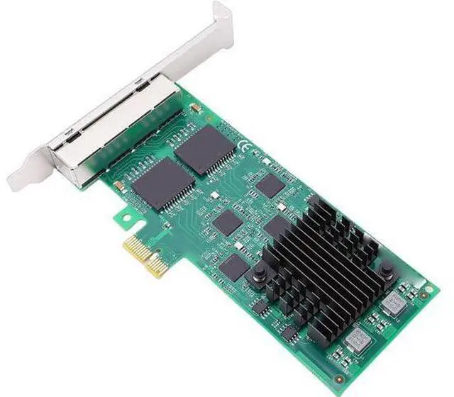 Alt view image 5 of 7 - Yunseity Gigabit Ethernet PCIe Network Card, 4 Port RJ45 PCI Express 2.1 x1 Adapter with Slim Full Height Bracket, for Server Desktop Industrial Applications