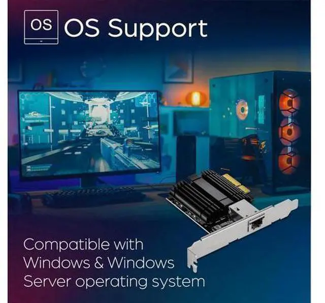Alt view image 5 of 7 - TRENDnet 10G PCIe Network Adapter, TEG-10GECTX, Convert a PCI Express Slot Into a 10 Gigabit Ethernet Port, 802.1Q VLAN Tagging, Windows and Windows Server Support