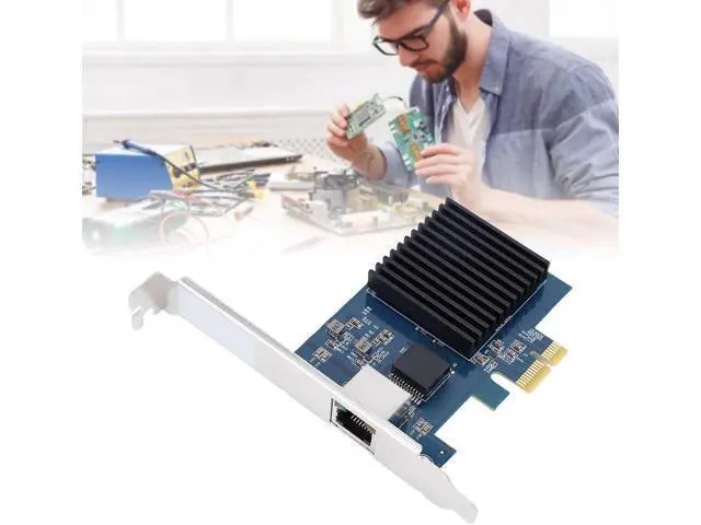Alt view image 3 of 7 - Zunate 10Gb PCIe NIC Network Card, RJ45 Ethernet Adapter PCI Express Gen4 X1 to 10 Gigabit LAN with RTL8127 Chipset NBASE T Support PXE VLAN Jumbo Frame for Desktop