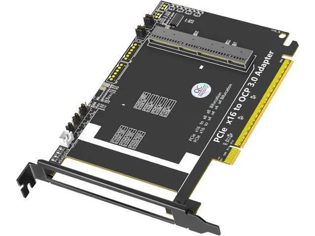Alt view image 3 of 7 - Flexible PCIe 5.0 X16 to OCP NIC3.0 Networking Card Adapter for Workstations Servers Adapter