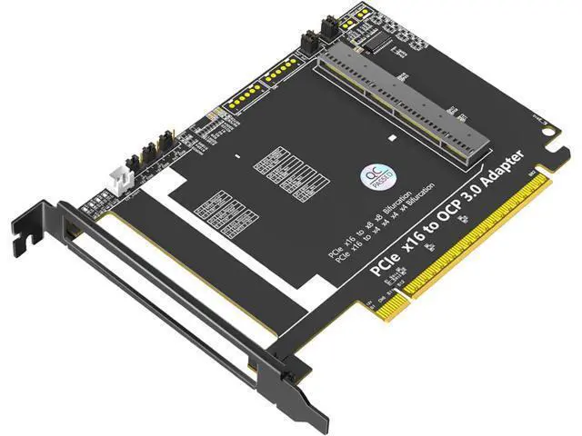 Alt view image 4 of 7 - Flexible PCIe 5.0 X16 to OCP NIC3.0 Networking Card Adapter for Workstations Servers Adapter